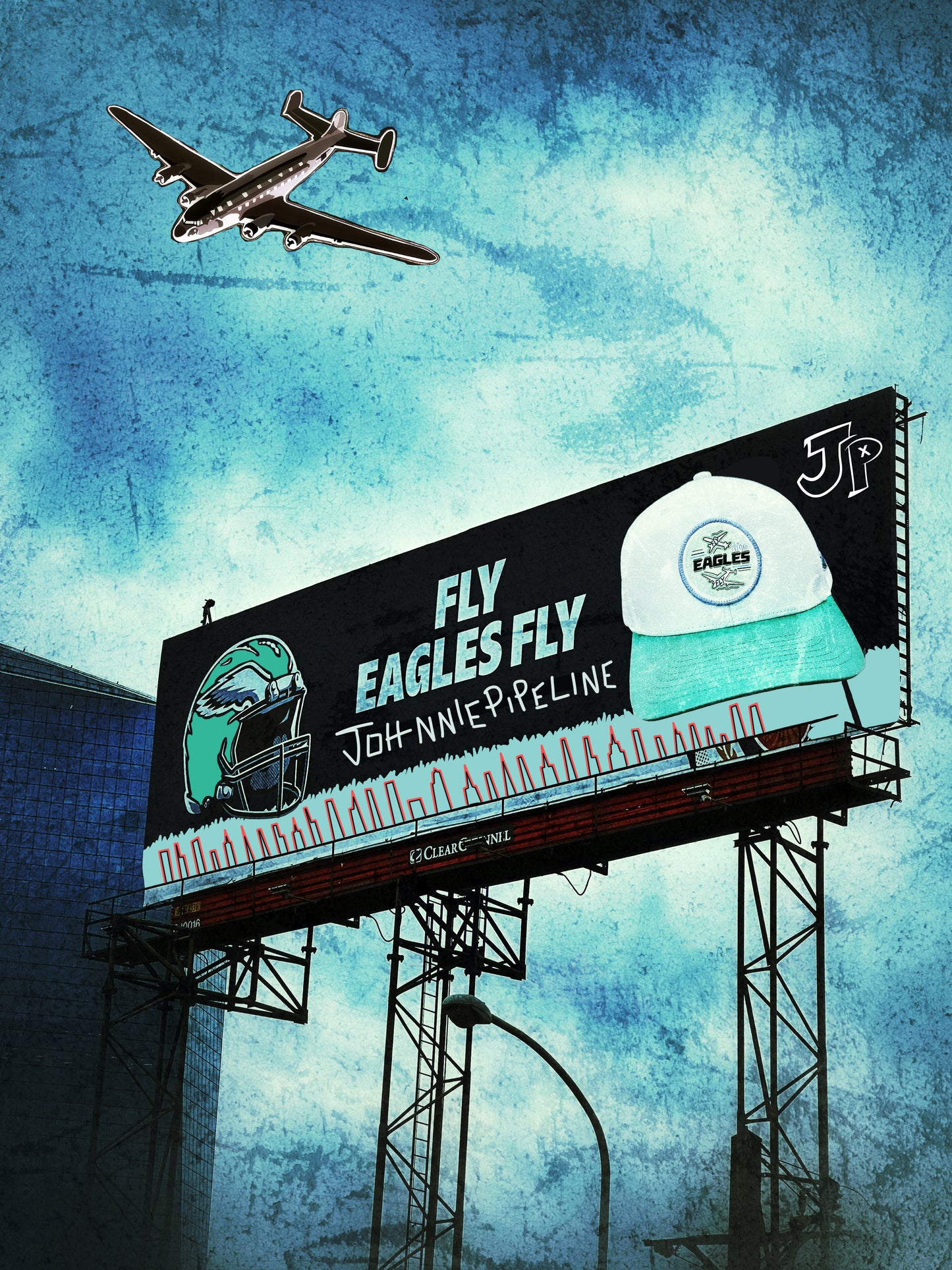 Fly Eagles Fly SnapBack / teal green